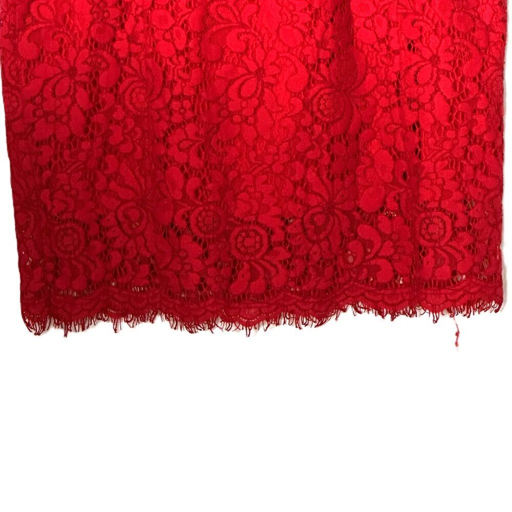 Red Lace H&M Mini Dress Size Small - Picture 2 of 6